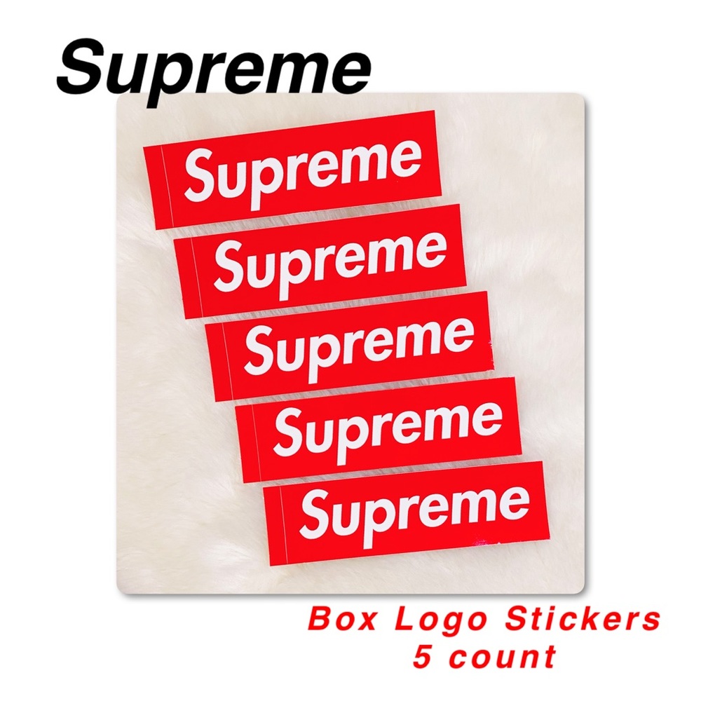 NEW Supreme Box Logo Decal Stickers - 5 count